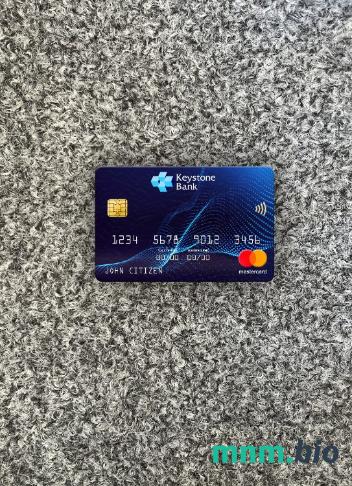 Nigeria Keystone bank wygląd zdjęcia mastercard skan PSD + zdjęcie